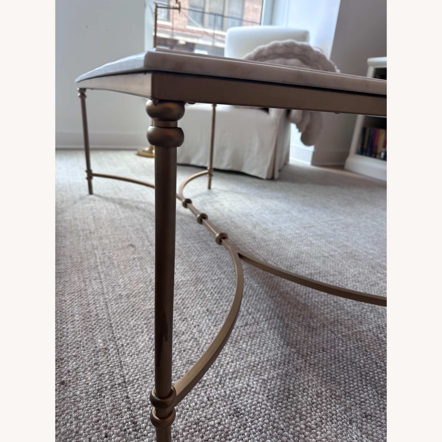 Kathy Kuo Marble Coffee Table - image-4