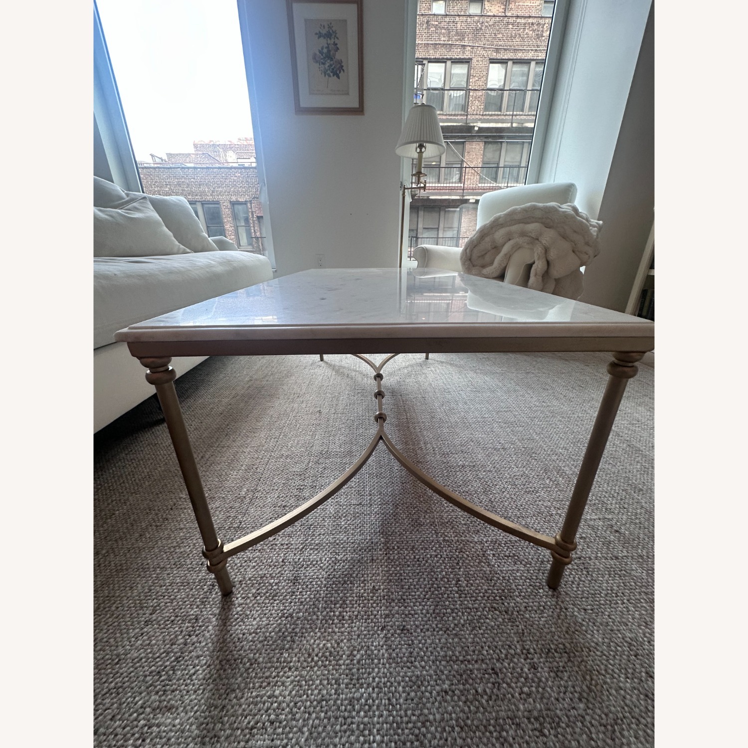 Kathy Kuo Marble Coffee Table - image-3