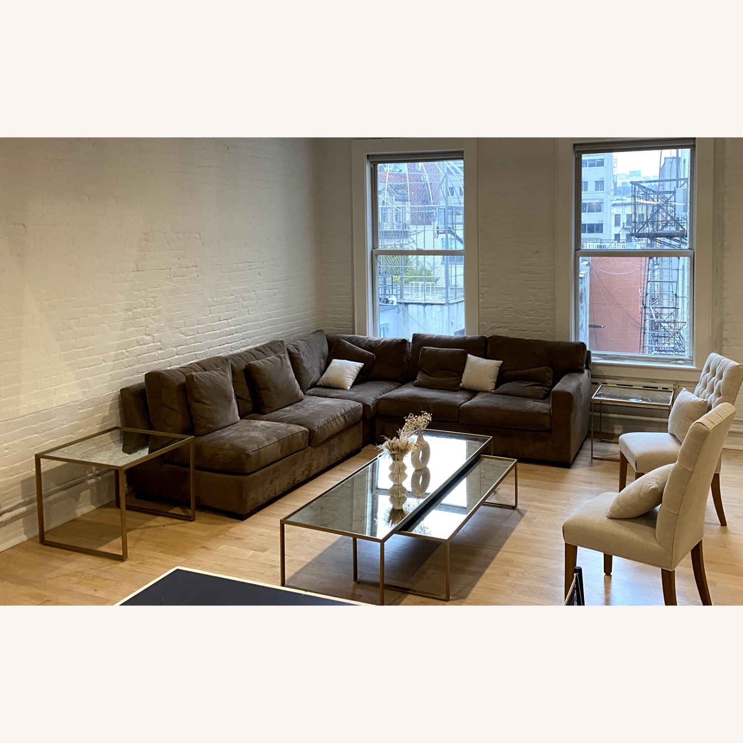 Restoration Hardware Astor Nesting Mirrored Table Set - image-2