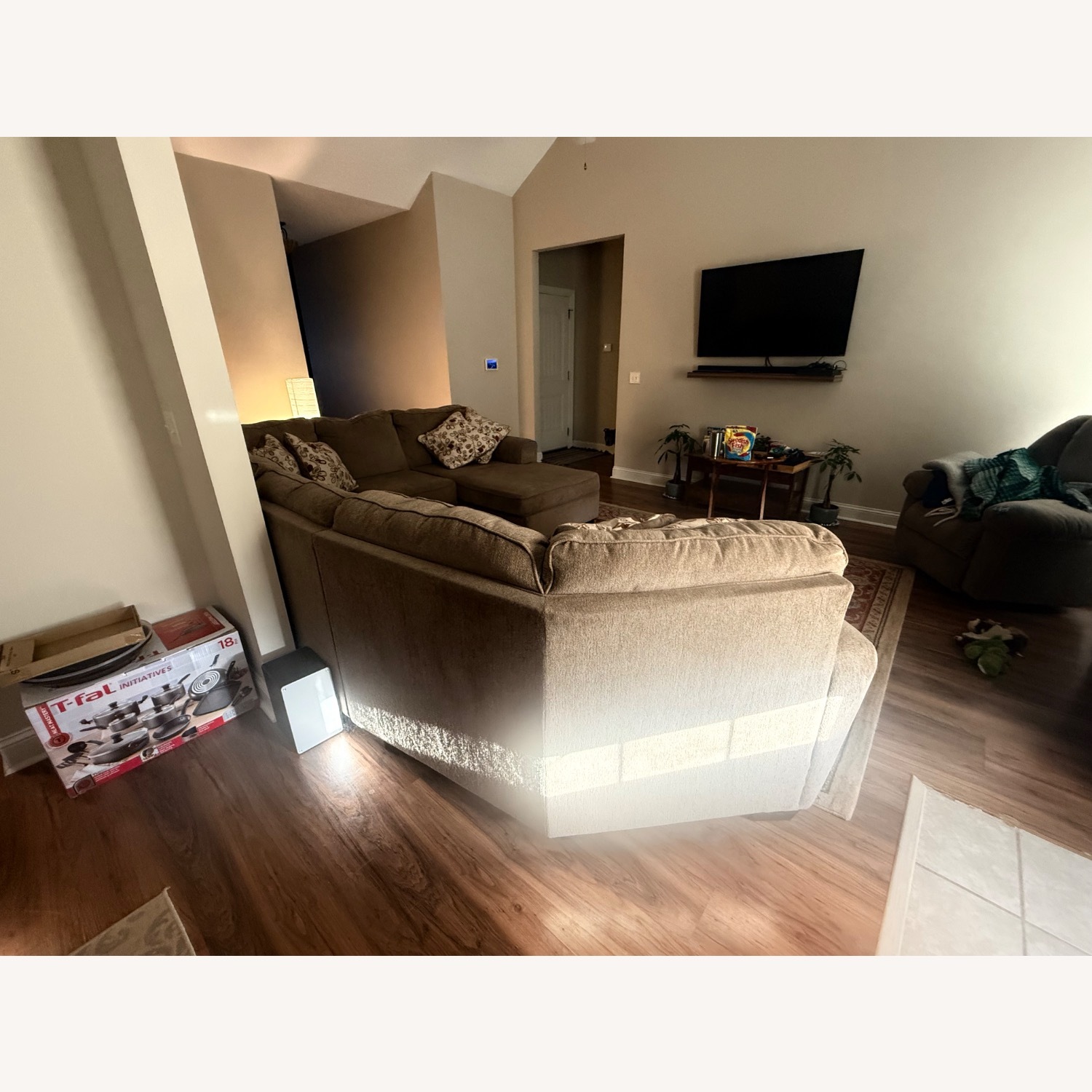 Rooms To Go Light Brown Chaise Lounge - image-3