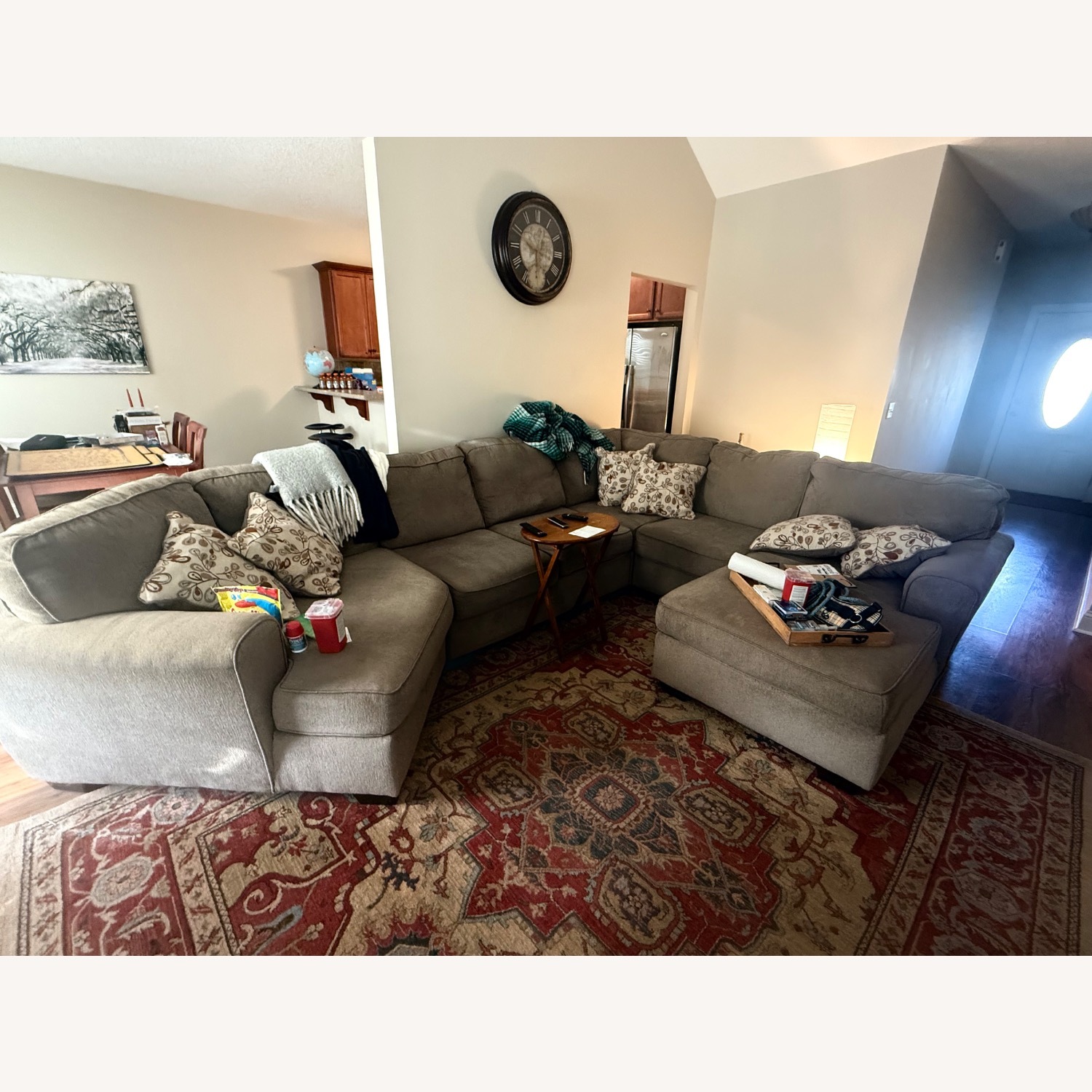 Rooms To Go Light Brown Chaise Lounge - image-4