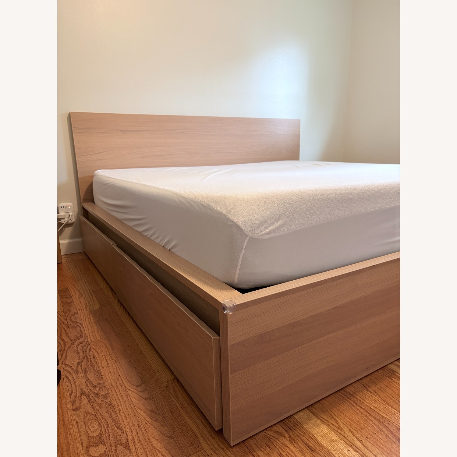 IKEA Malm Natural Wood Veneer King Bed - image-1