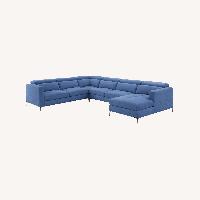 Sofia Vergara Blue Sectional Sofa