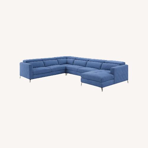 Used Sofia Vergara Blue Sectional Sofa for sale on AptDeco