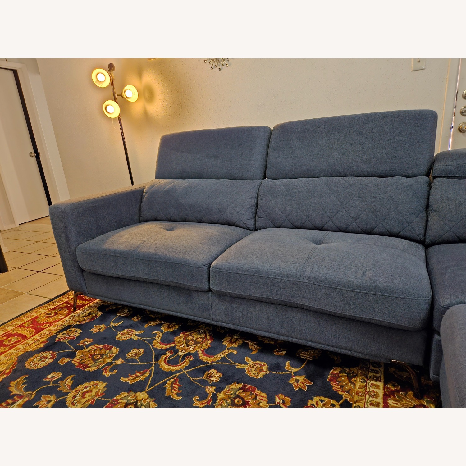 Sofia Vergara Blue Sectional Sofa - image-11