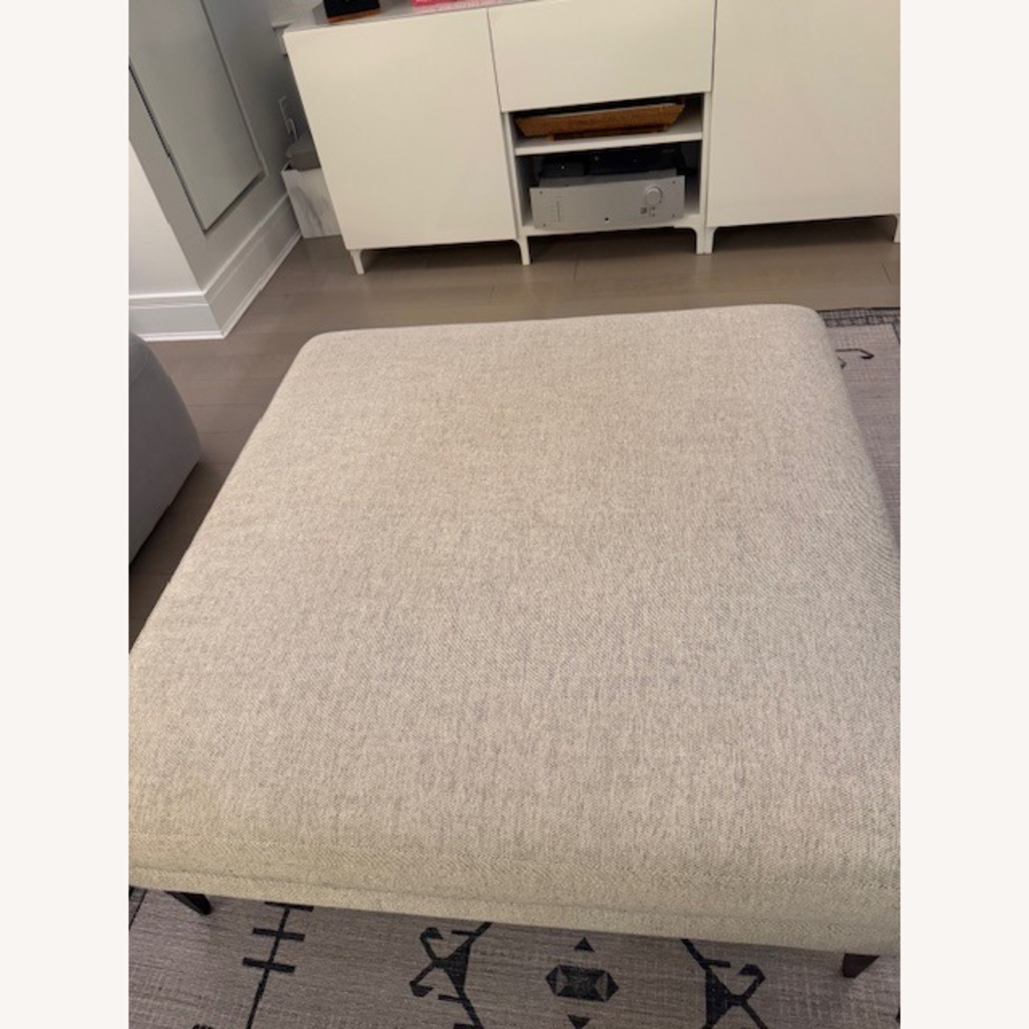 West Elm Andes Light Gray Fabric Coffee Table - image-3