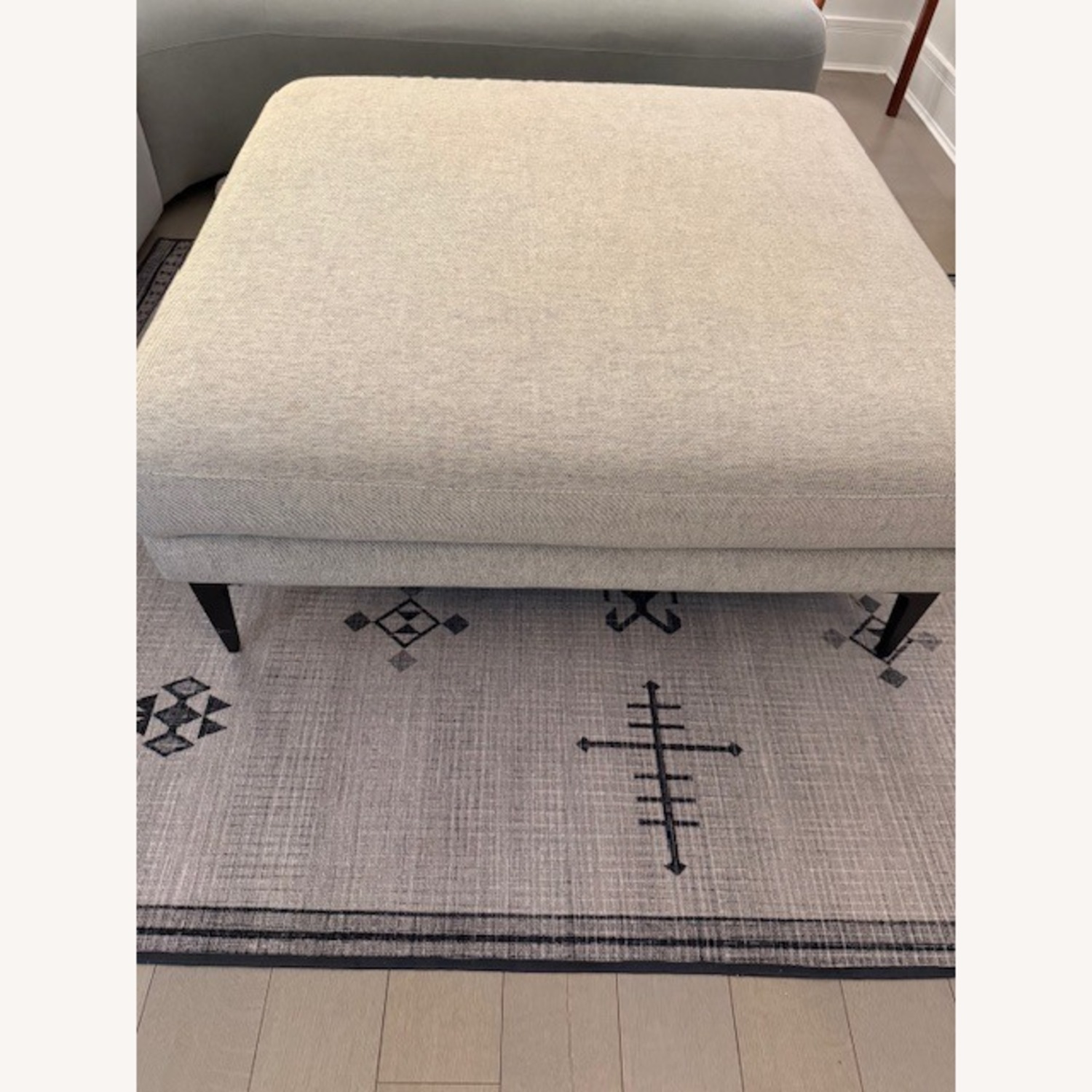 West Elm Andes Light Gray Fabric Coffee Table - image-2