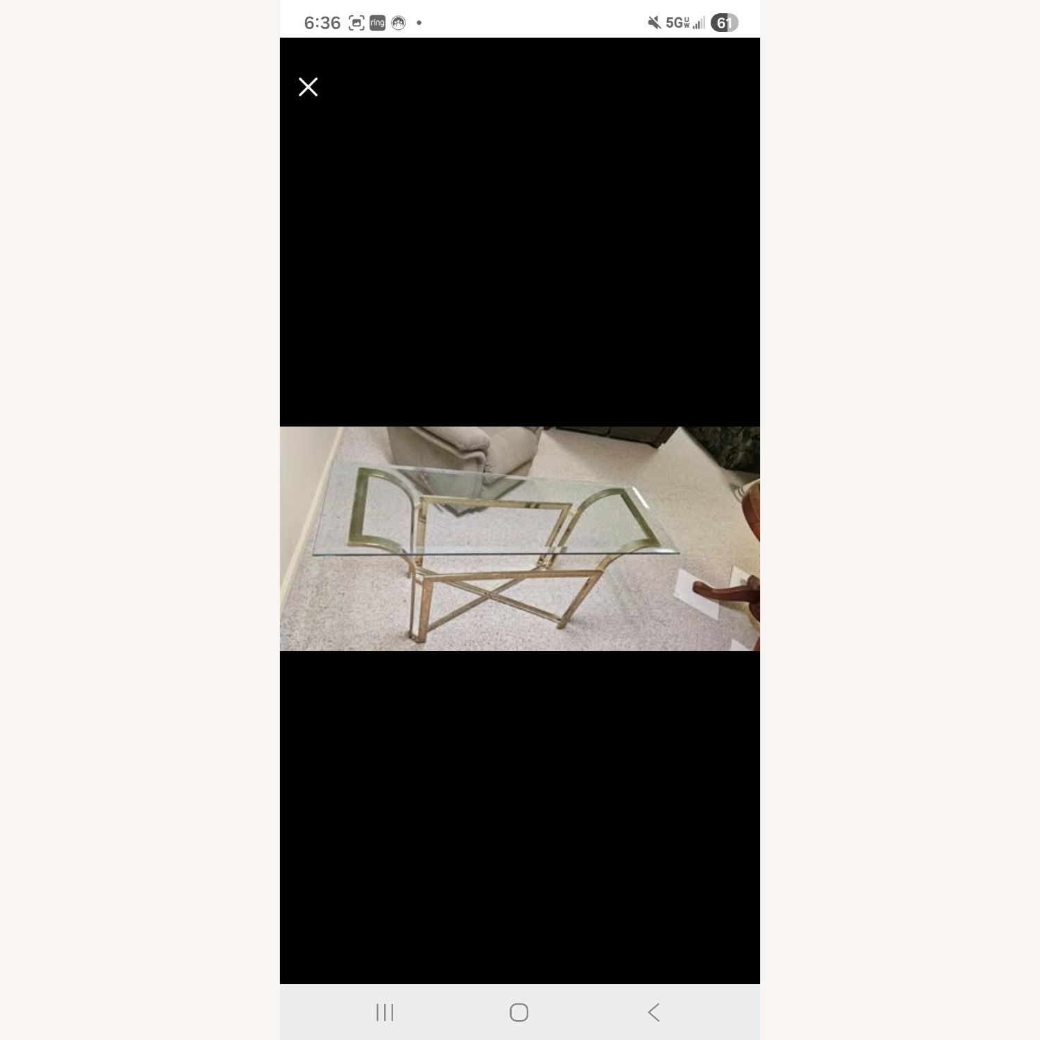 Vintage Milo Baughmagn Gold Glass Coffee Table - image-4