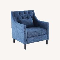Comfy Club Chairs Blue Fabric Accent Chair
