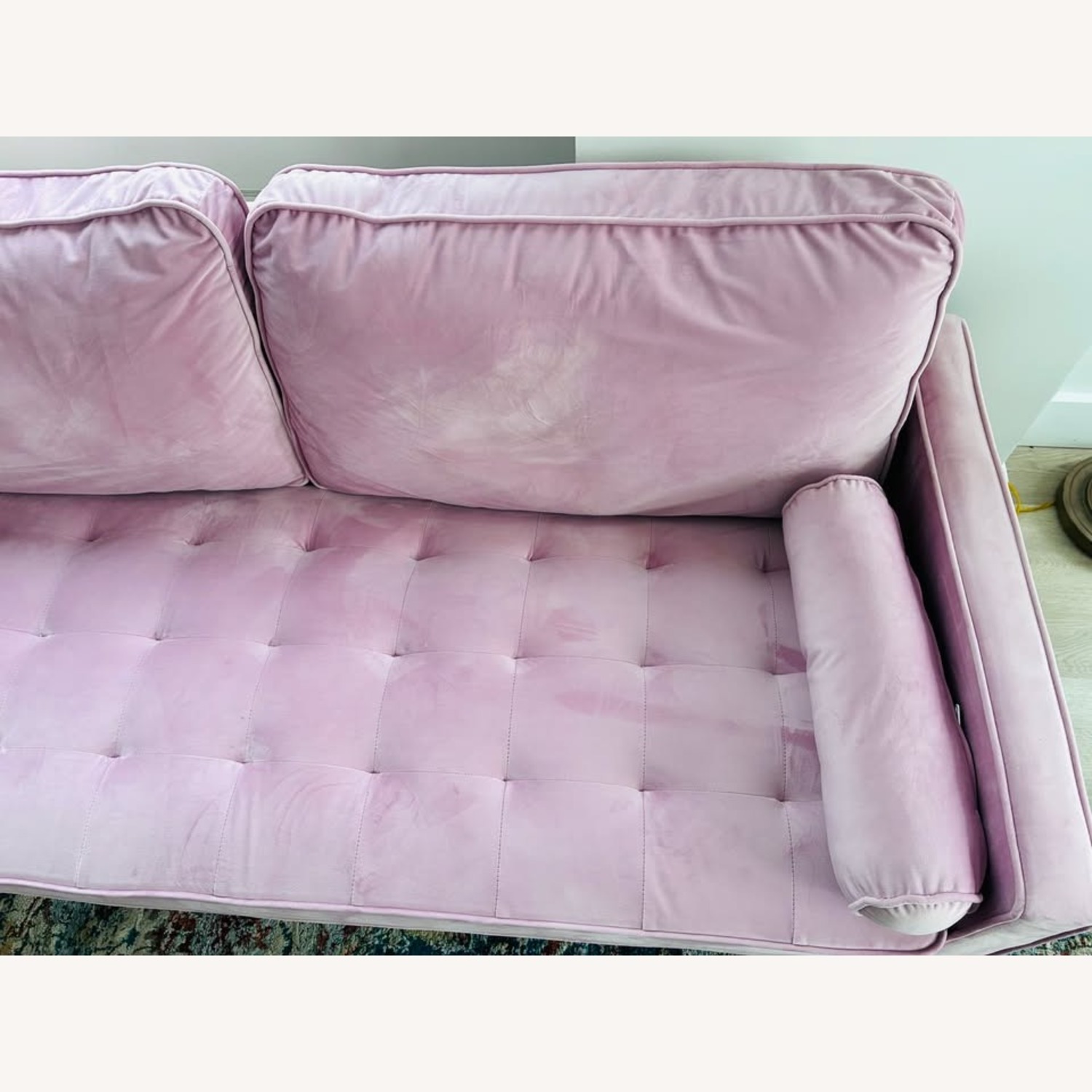 Wayfair Laurindo Pink Velvet Sofa - image-5