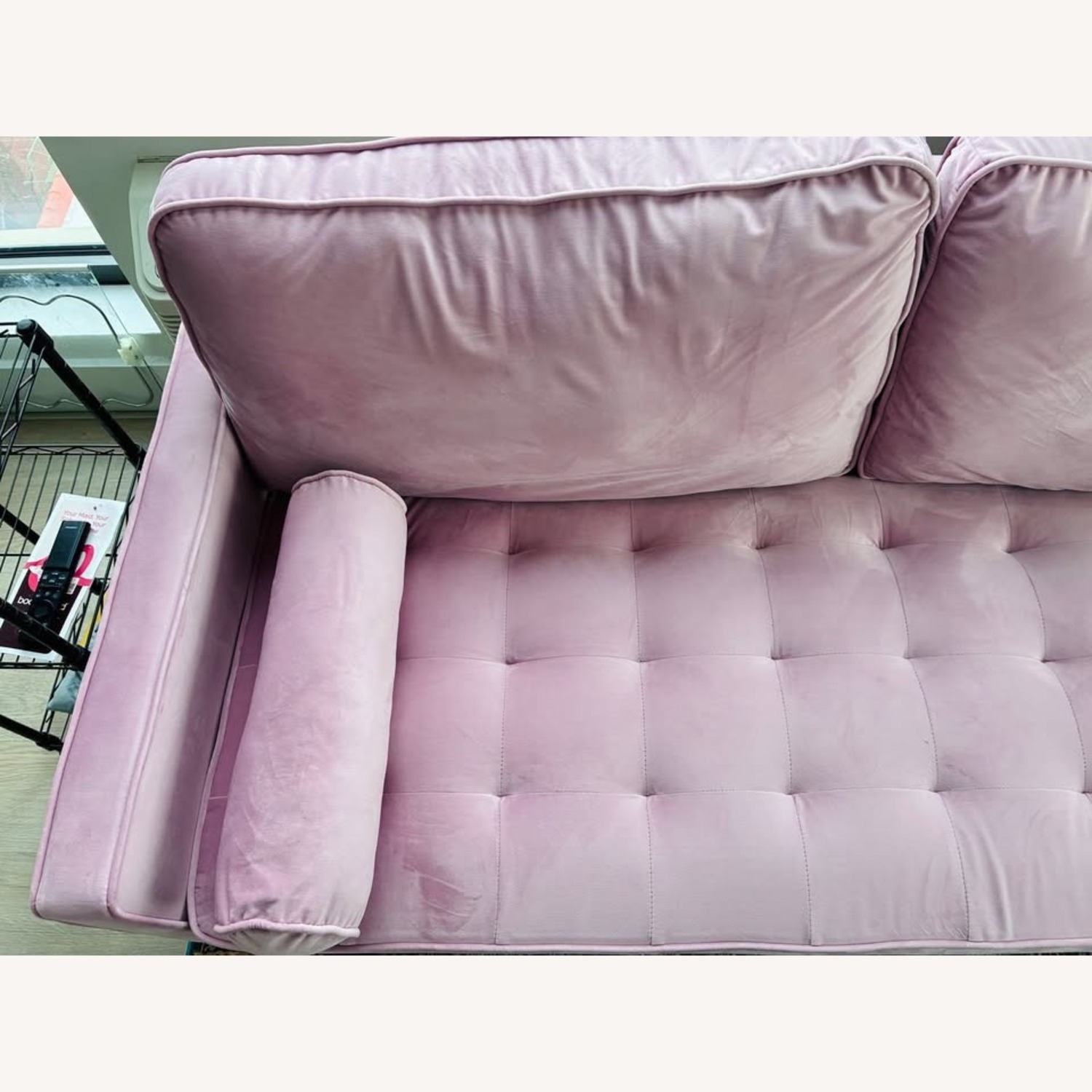 Wayfair Laurindo Pink Velvet Sofa - image-4