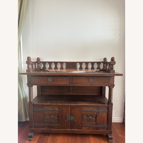 Used English Oak Arts and Crafts Dining Suite for sale on AptDeco