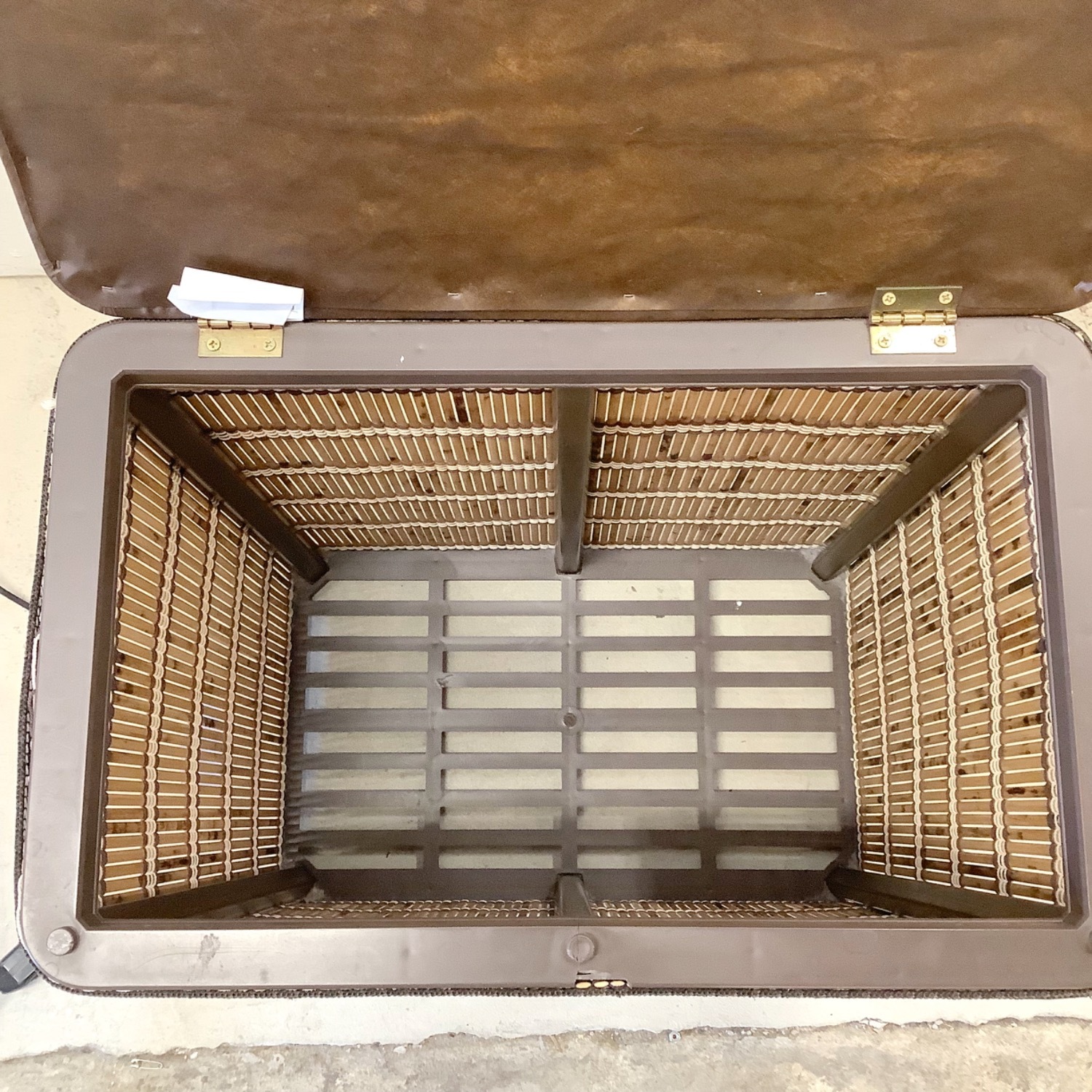 Boho Vintage Bamboo Laundry Basket with Lid - image-9