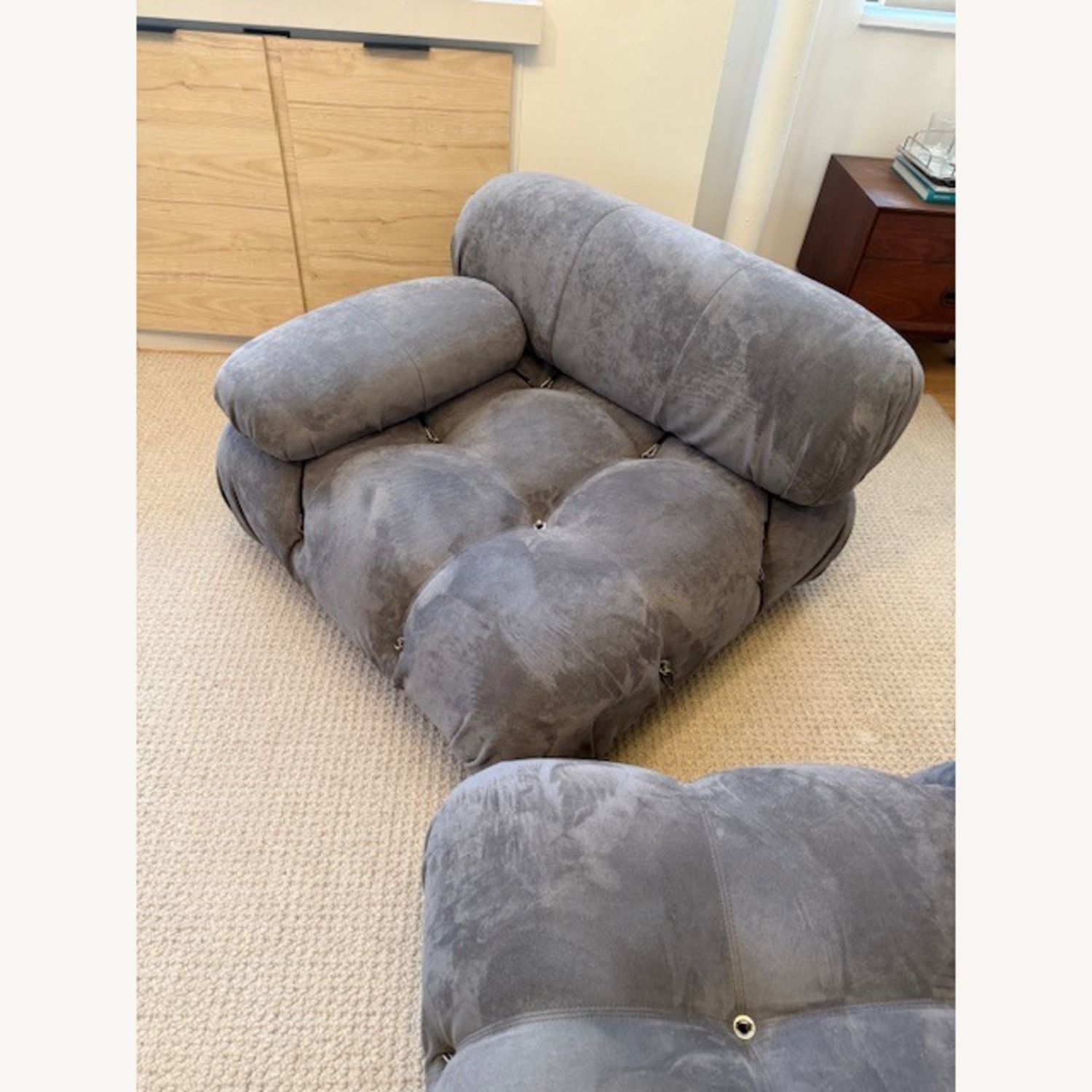Mario Bellini Light Gray Fabric 3+ Seater Sofa - image-5