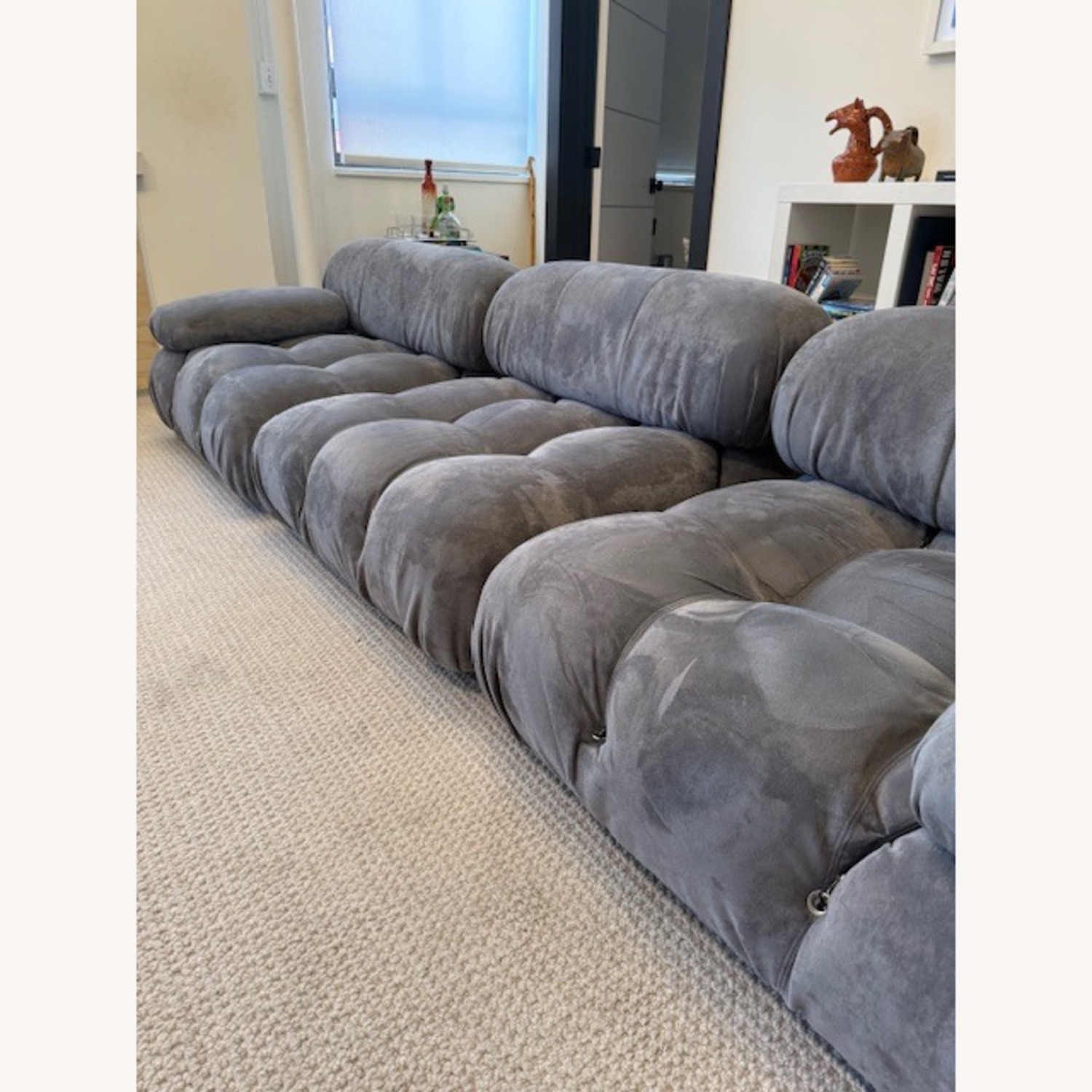 Mario Bellini Light Gray Fabric 3+ Seater Sofa - image-3