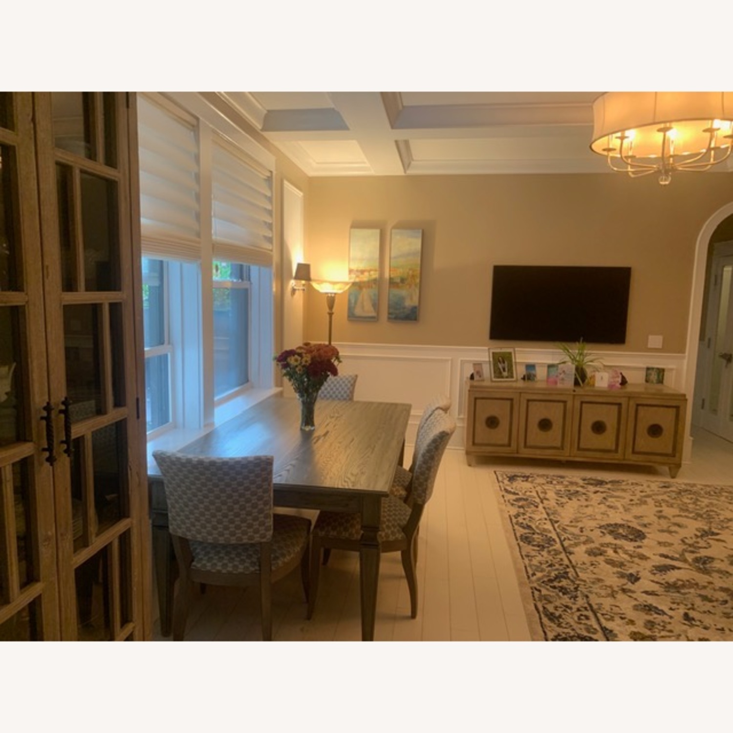 Ethan Allen Oak Table & Chairs - image-4