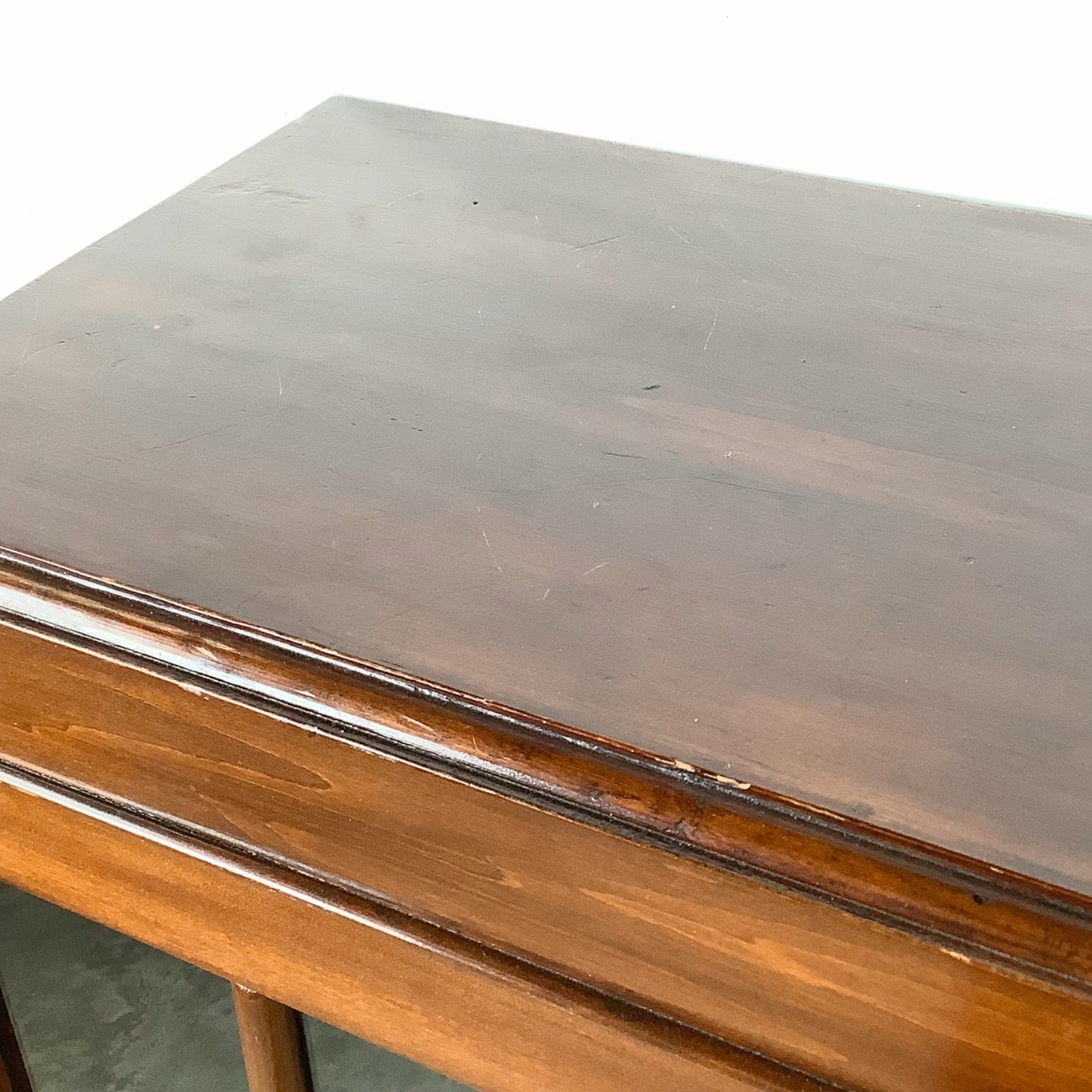 Vintage Wooden Bookcase with Glazed Double Doors - image-10