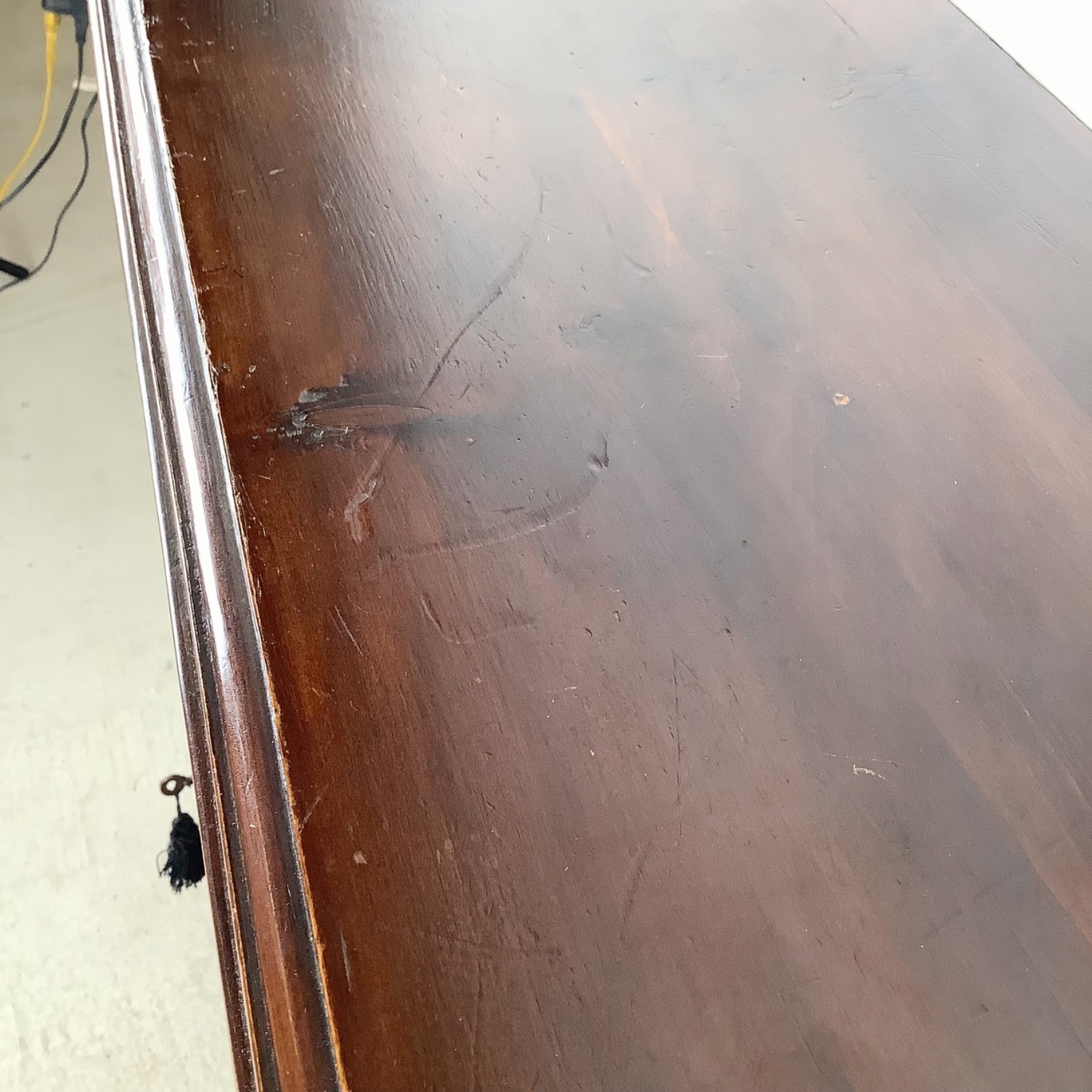 Vintage Wooden Bookcase with Glazed Double Doors - image-7