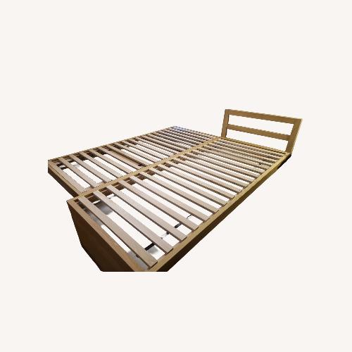 Used Habitat Adams Ii Light Brown Wood Full Bed for sale on AptDeco