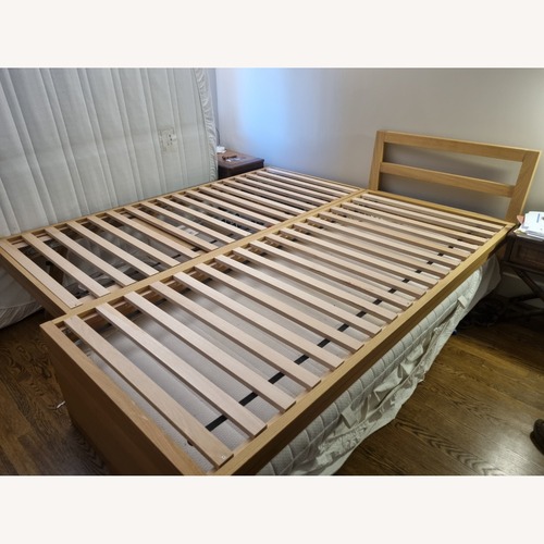 Used Habitat Adams Ii Light Brown Wood Full Bed for sale on AptDeco