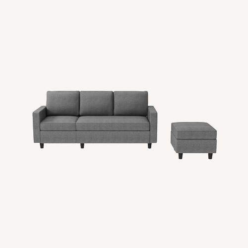 Used Light Gray 3+ Seater Sofa for sale on AptDeco