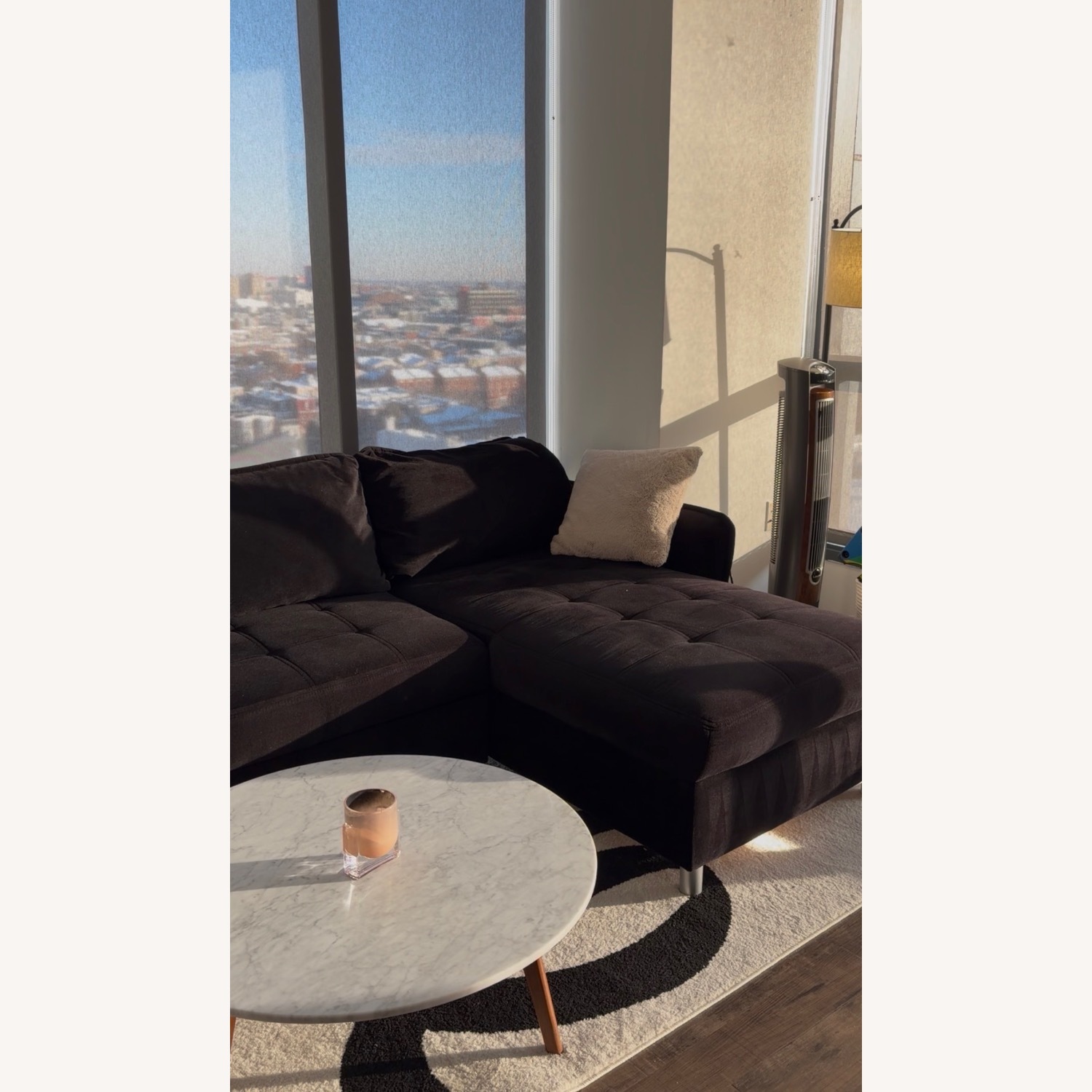 Black Sectional Sleeper Sofa - image-3