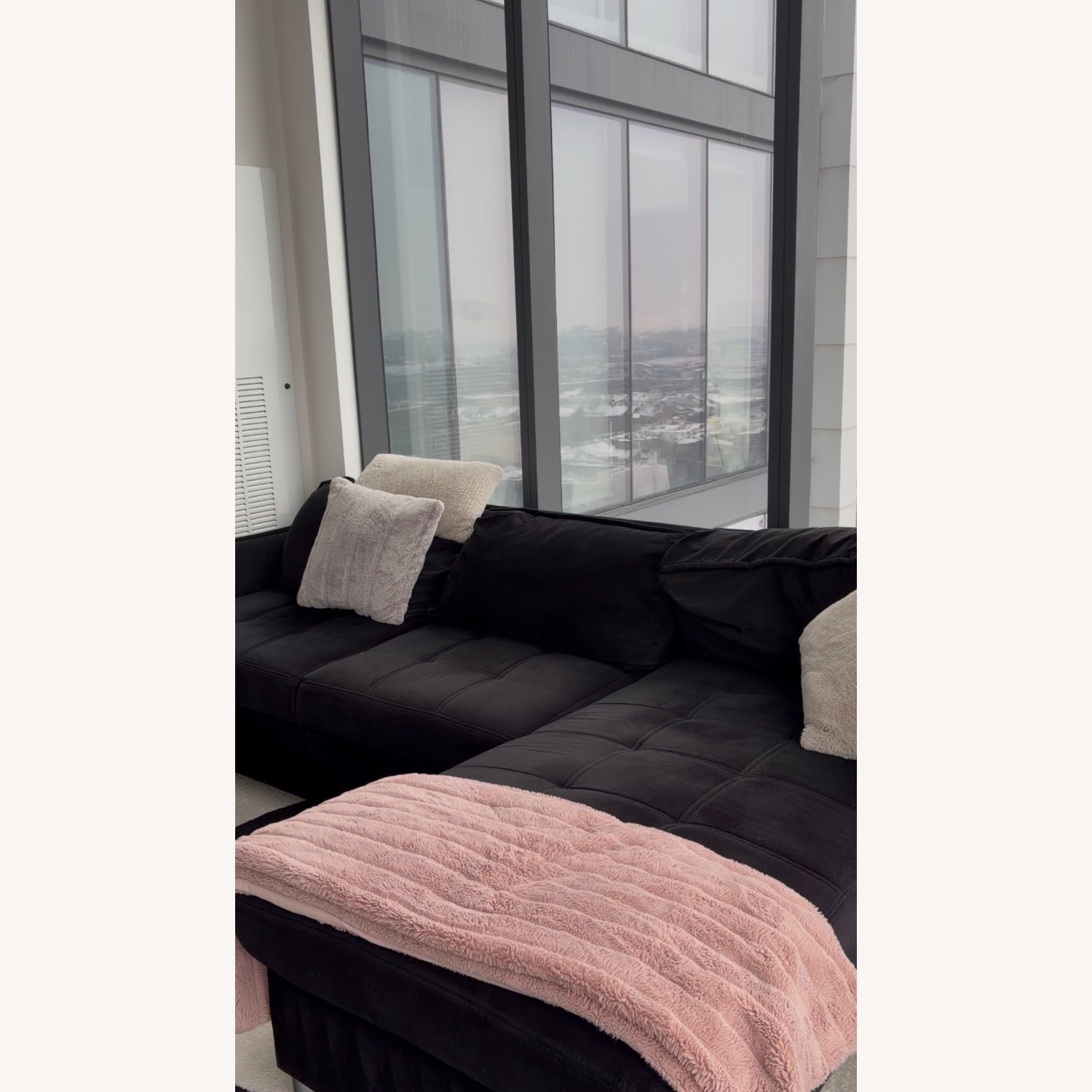 Black Sectional Sleeper Sofa - image-5