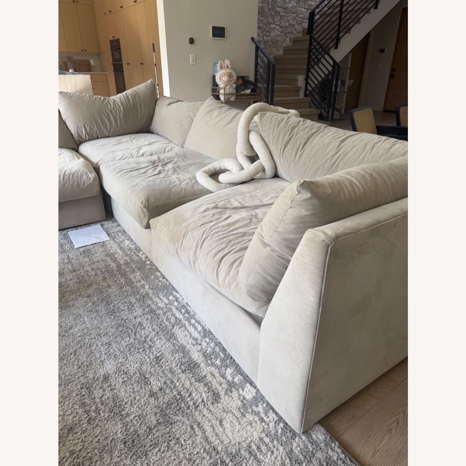 Living Spaces Light Brown 3+ Piece Sectional - image-1