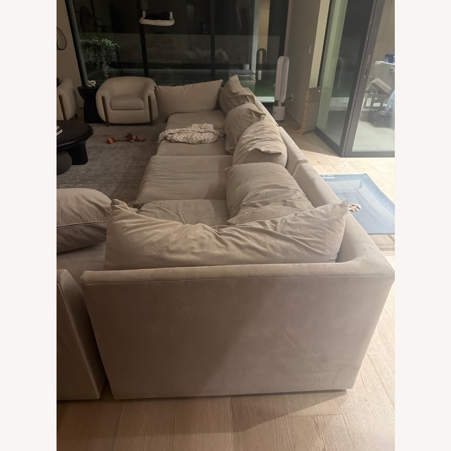 Living Spaces Light Brown 3+ Piece Sectional - image-2