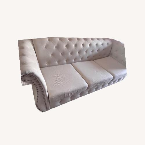 Used White Fabric 3+ Seater Sofa for sale on AptDeco