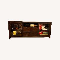 Pottery Barn Rhys Dark Brown Media Storage