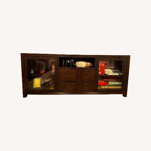 Used Pottery Barn Rhys Dark Brown Media Storage for sale on AptDeco