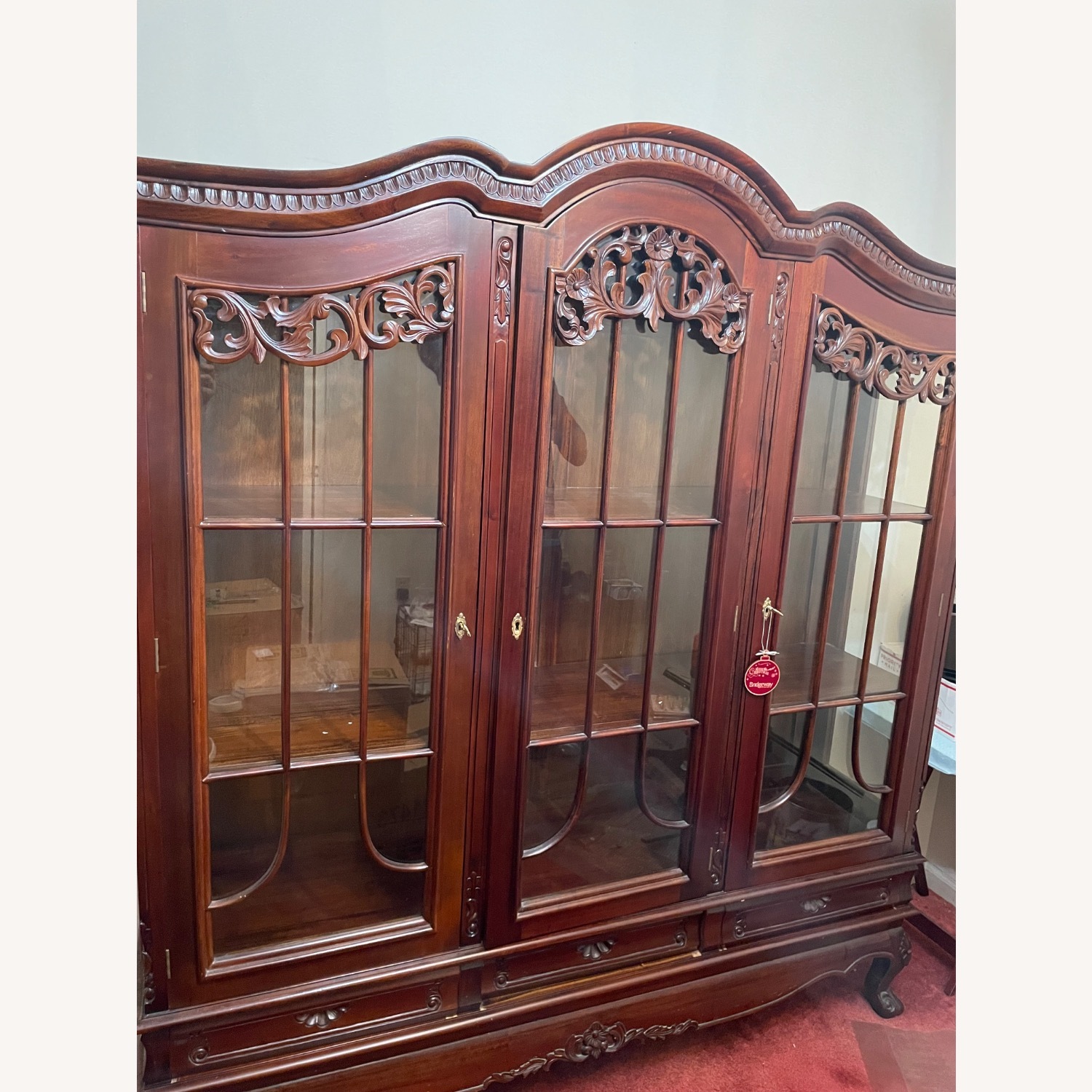 Vintage/Antique Finds Dark Brown Wood Sideboard - image-1