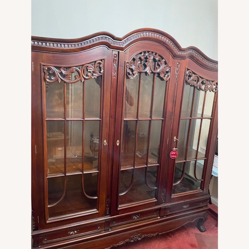 Used Vintage/Antique Finds Dark Brown Wood Sideboard for sale on AptDeco