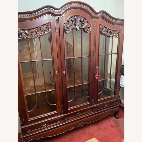 Used Vintage/Antique Finds Dark Brown Wood Sideboard for sale on AptDeco