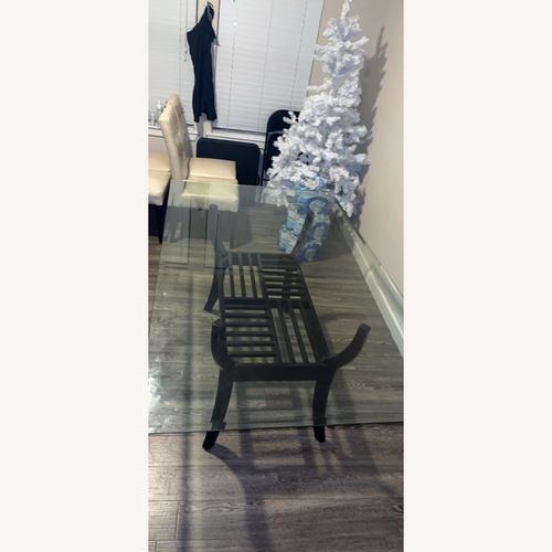 Used Rectangular Glass Table With 4 Chairs for sale on AptDeco