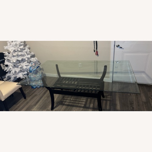 Used Rectangular Glass Table With 4 Chairs for sale on AptDeco