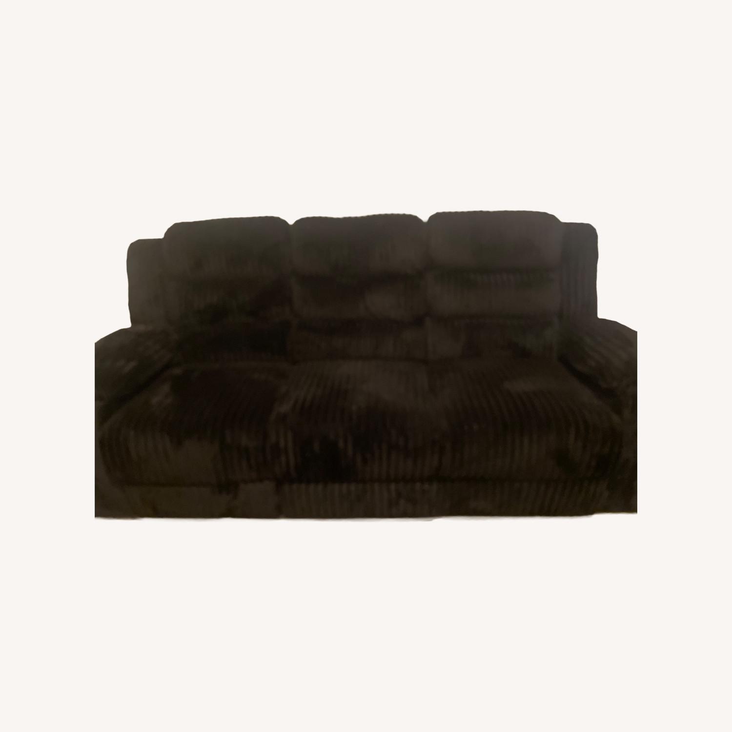 Classic Home Black Fabric 3+ Seater Sofa - image-0