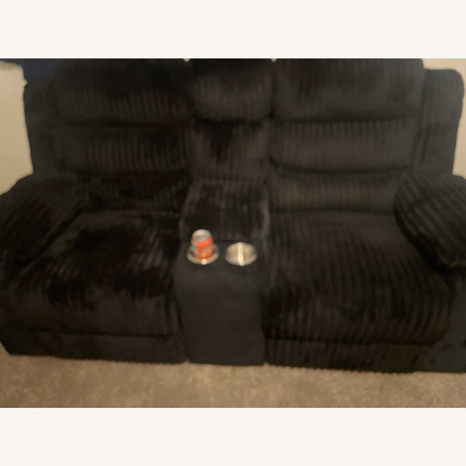Classic Home Black Fabric 3+ Seater Sofa - image-4