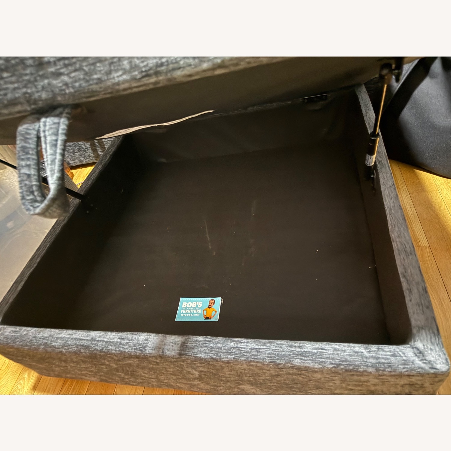 Bob's Discount Furniture Modular Bob® Charcoal Storage Ottoman - image-3