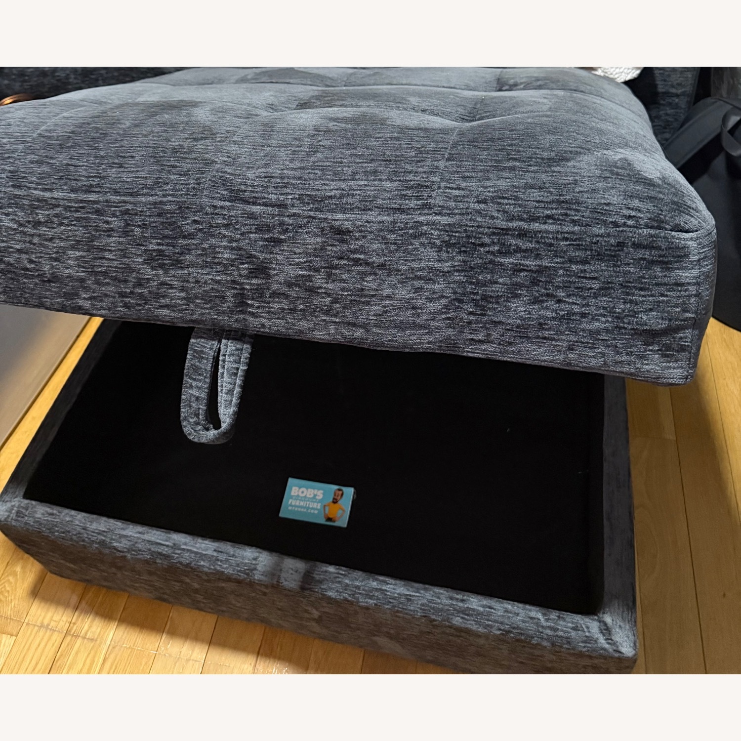 Bob's Discount Furniture Modular Bob® Charcoal Storage Ottoman - image-2