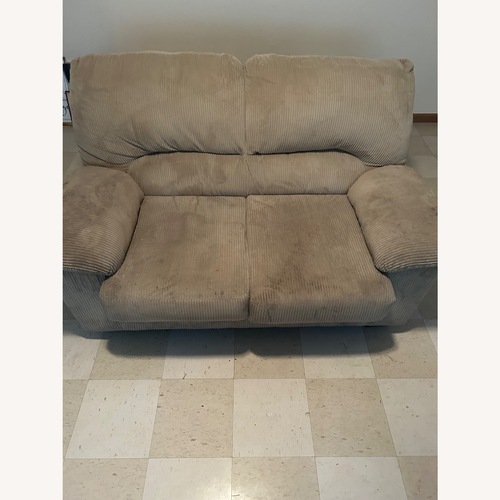 Used SimpleJoy Tan Loveseat  for sale on AptDeco