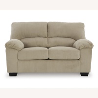 SimpleJoy Tan Loveseat 