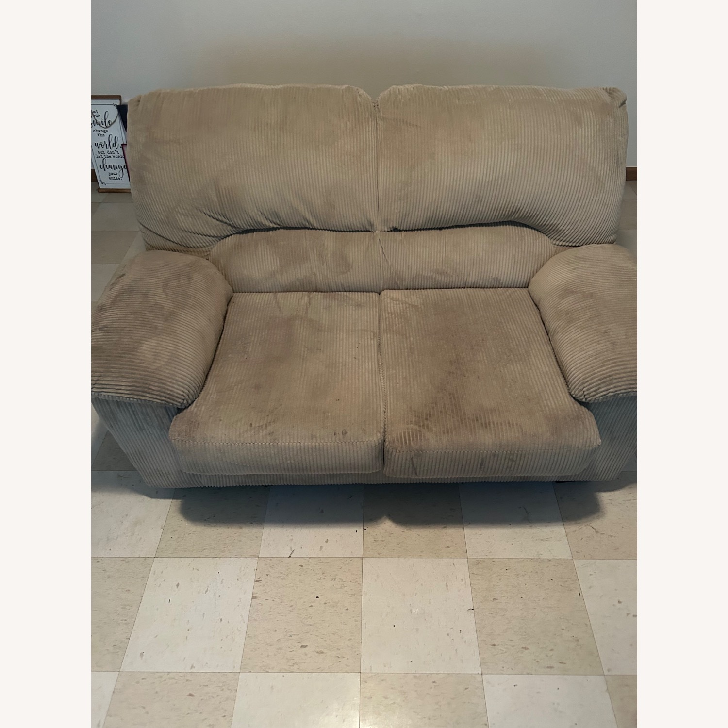 SimpleJoy Tan Loveseat  - image-3