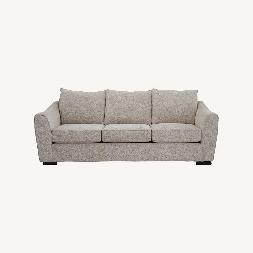 Used Raymour & Flanigan Tatum Sand Colored Fabric Sofa for sale on AptDeco