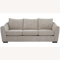 Raymour & Flanigan Tatum Sand Colored Fabric Sofa