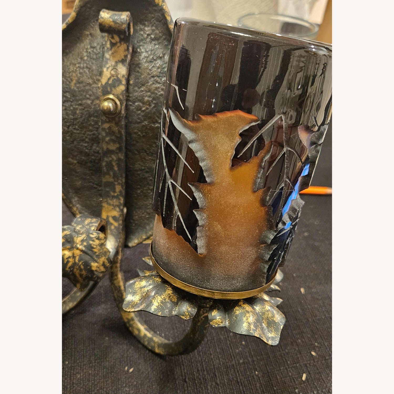 Pilgrim Glass Double Light Sconces Pair - image-14