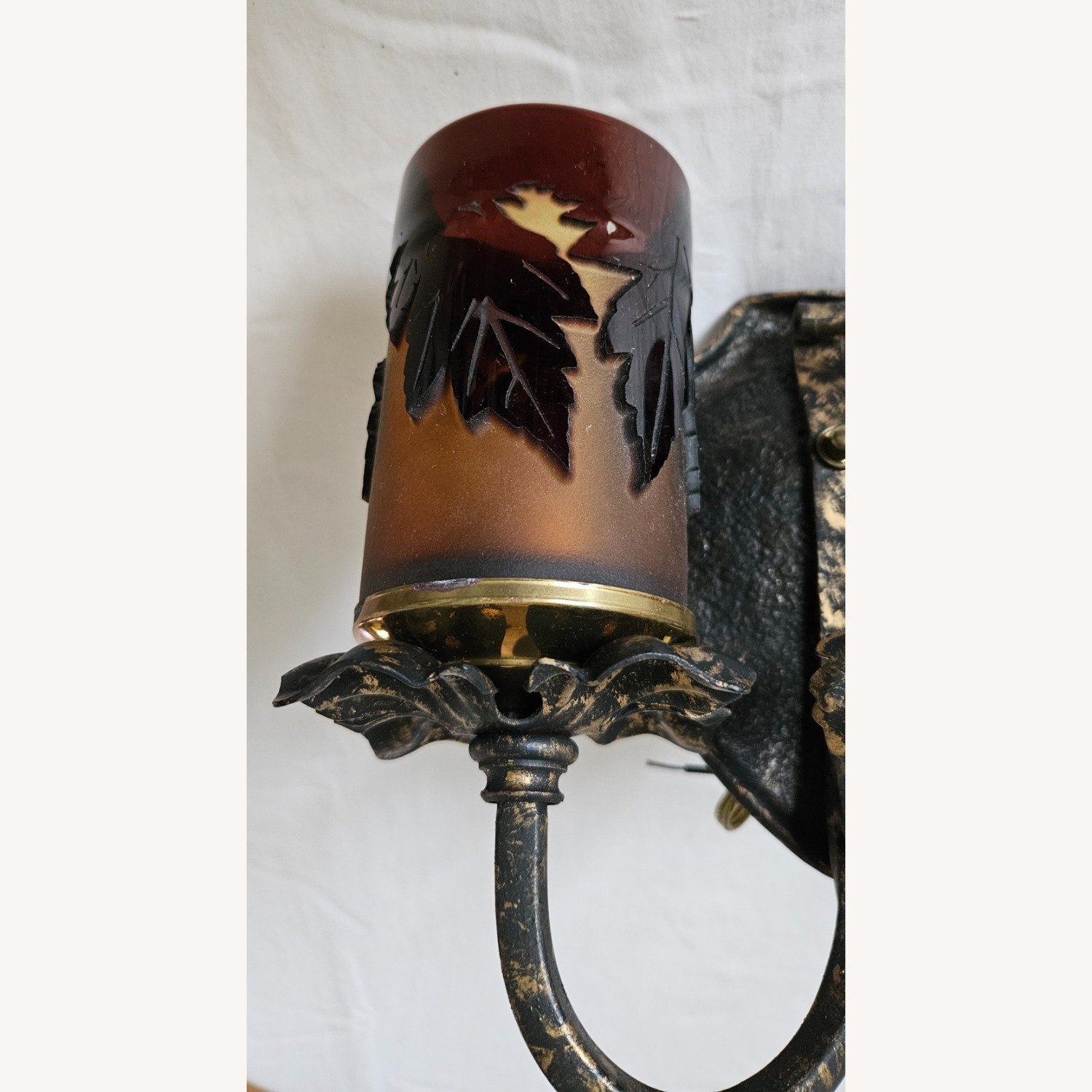 Pilgrim Glass Double Light Sconces Pair - image-6