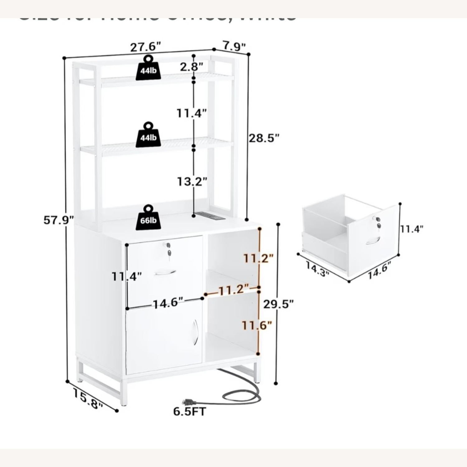 White Bookcase - image-2