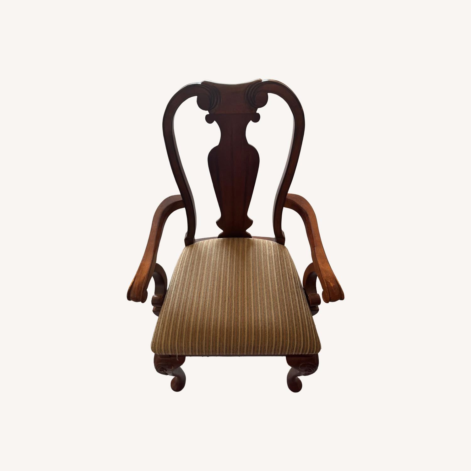 Dark Brown Wood Dining Chair - image-0